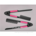Pink make up brush hair straightener comb